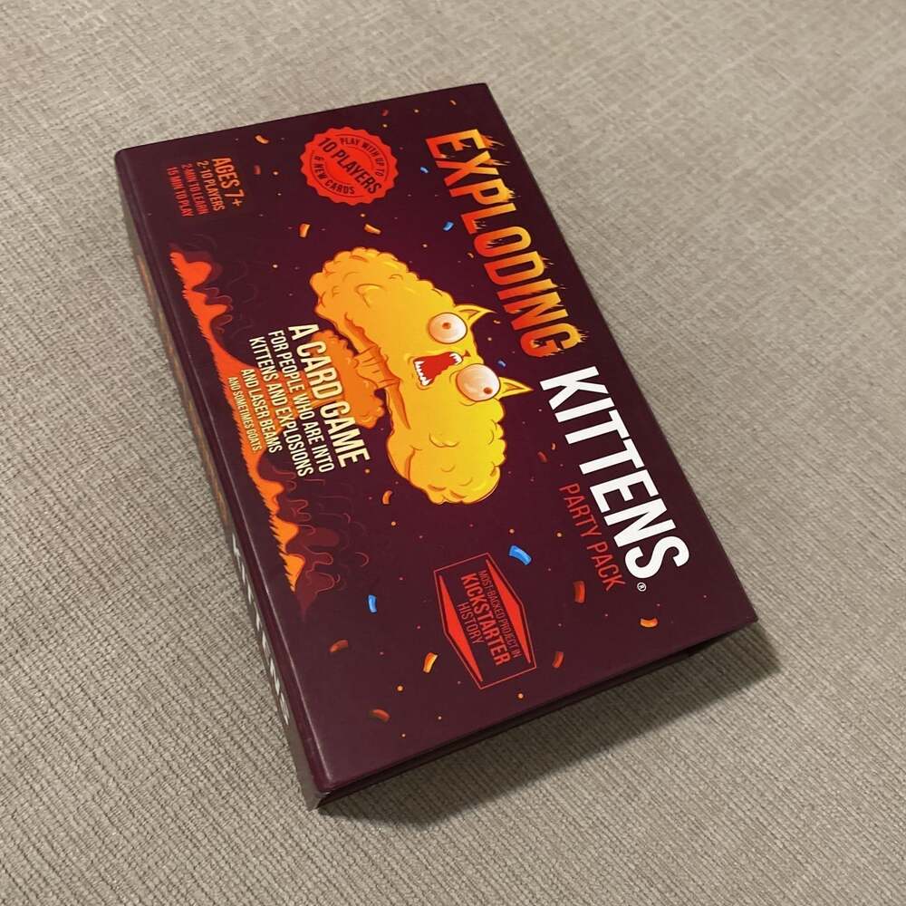 Exploding Kittens Party Pack Card Game (2-10 Players) cards inside sealed